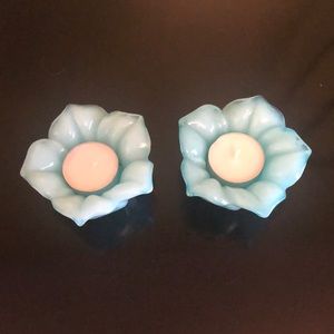 Crate & Barrel Blue Petal Tea lights